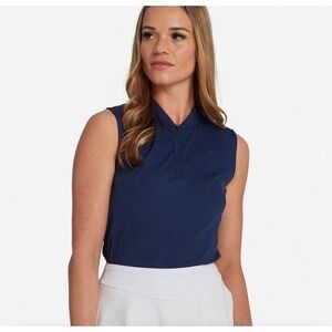 New Bad Birdie Blade Sleeveless Golf Polo Dark Navy Women's‎ L